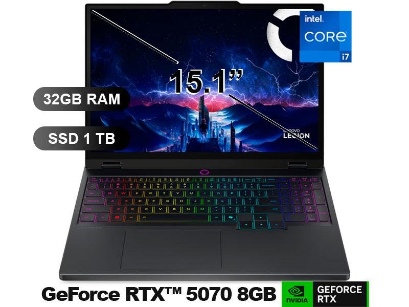 LAPTOP LENOVO LEGION5 15IRX10 AI I7-14700HX/ 32GB/ SSD1TB/ RTX5070-8GB/ 15.1/ 83LY00PDLM